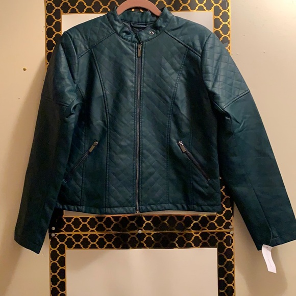 New York & Company Jackets & Blazers - JACKET, FAUX LEATHER, SIZE LARGE